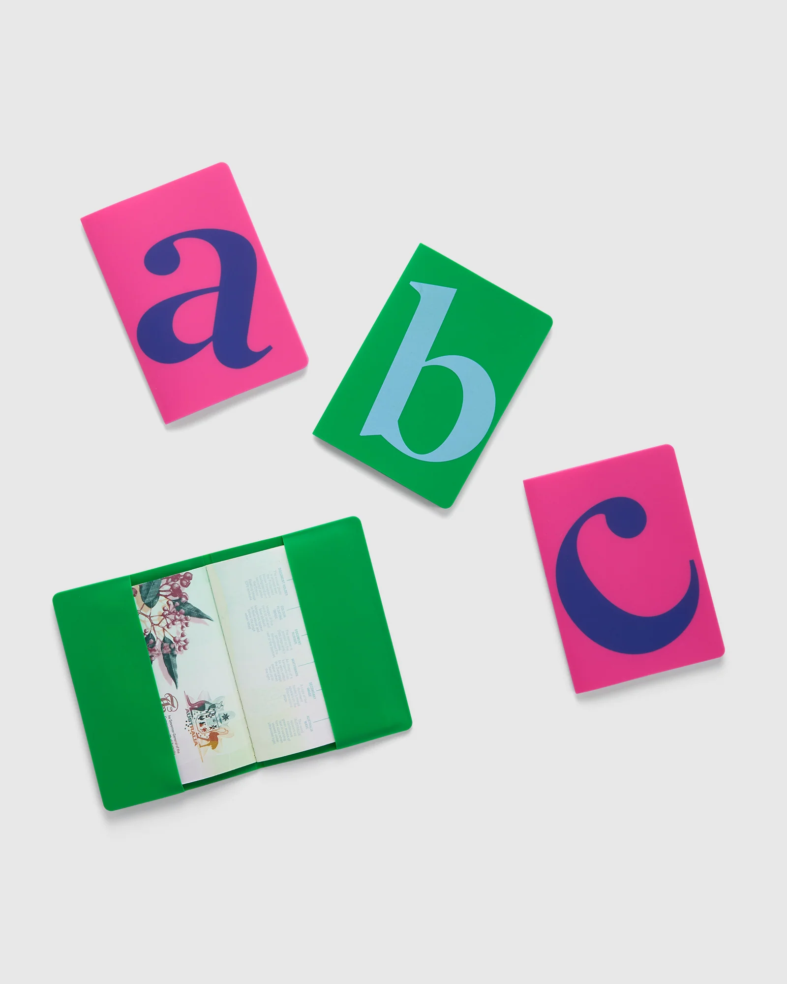 A-Z Silicone Passport Holder Raspberry - Image 5