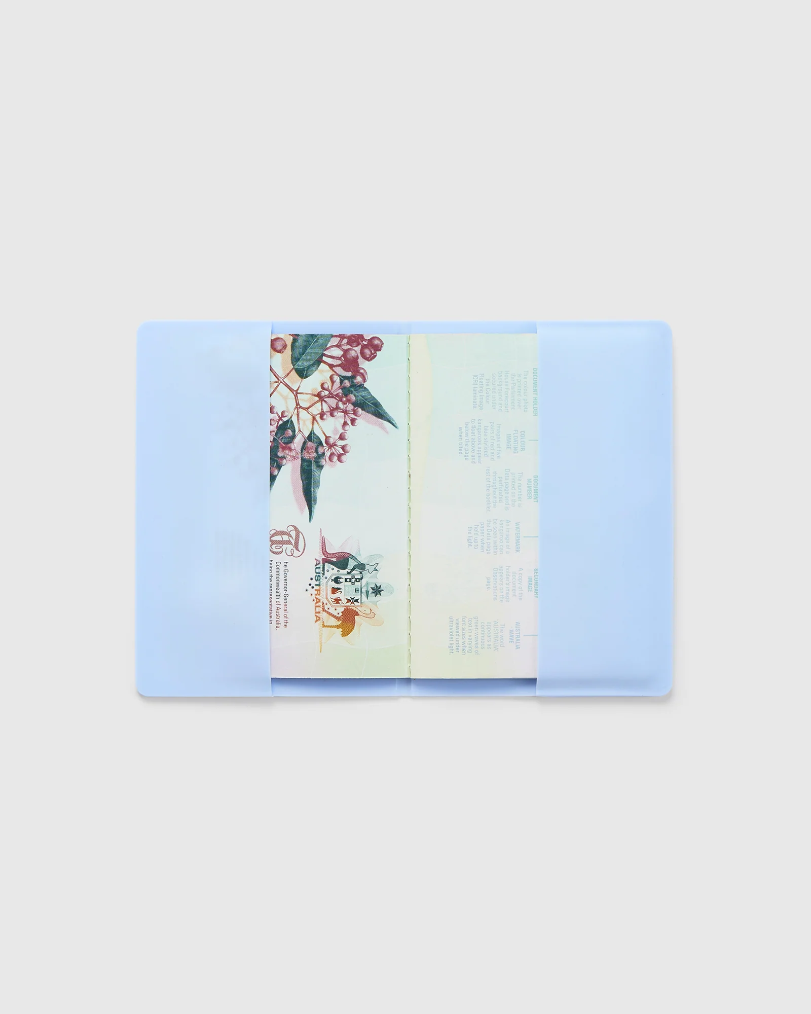 Silicone Passport Holder Initial - Sky Blue - Image 3