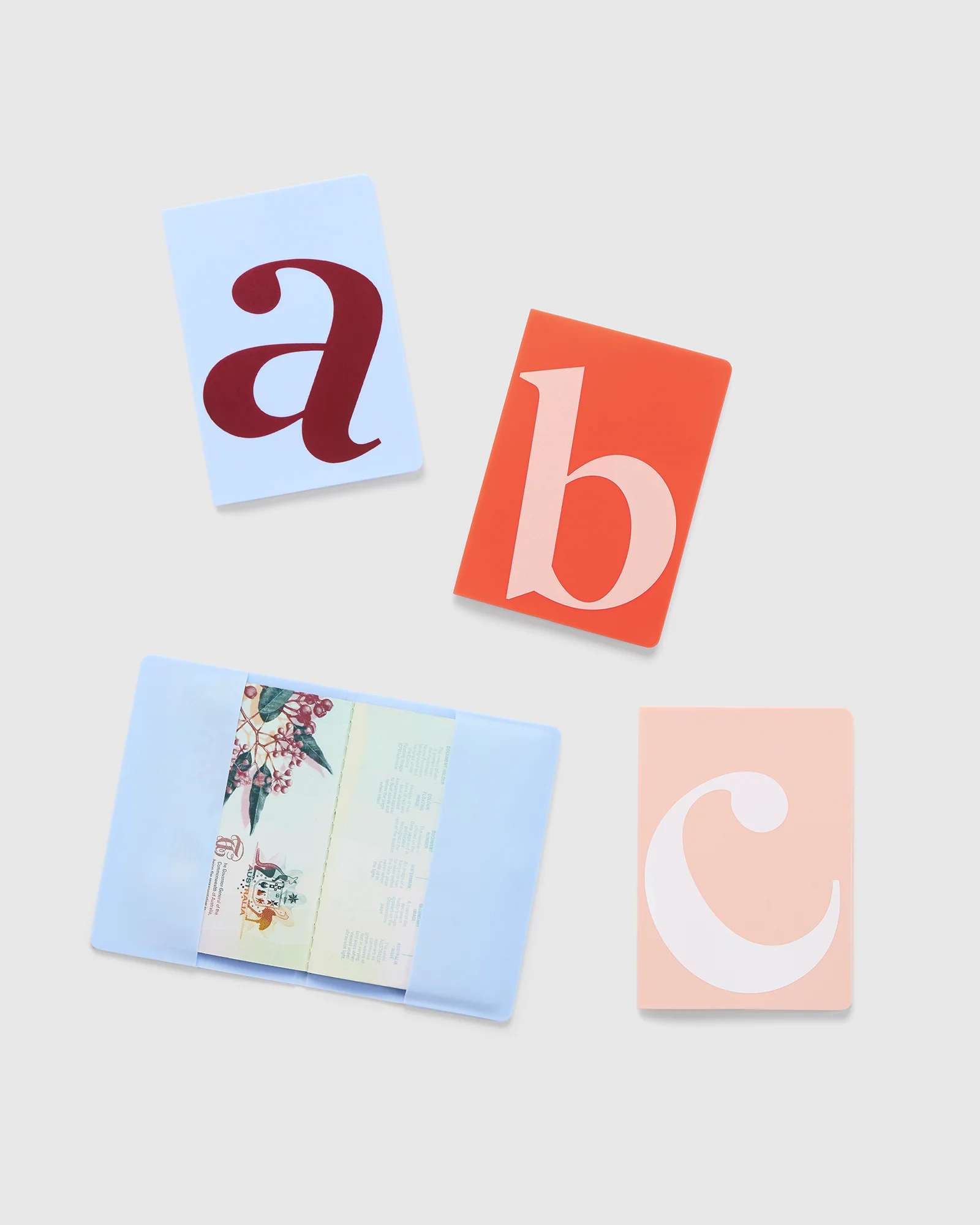 Silicone Passport Holder Initial - Sky Blue - Image 4