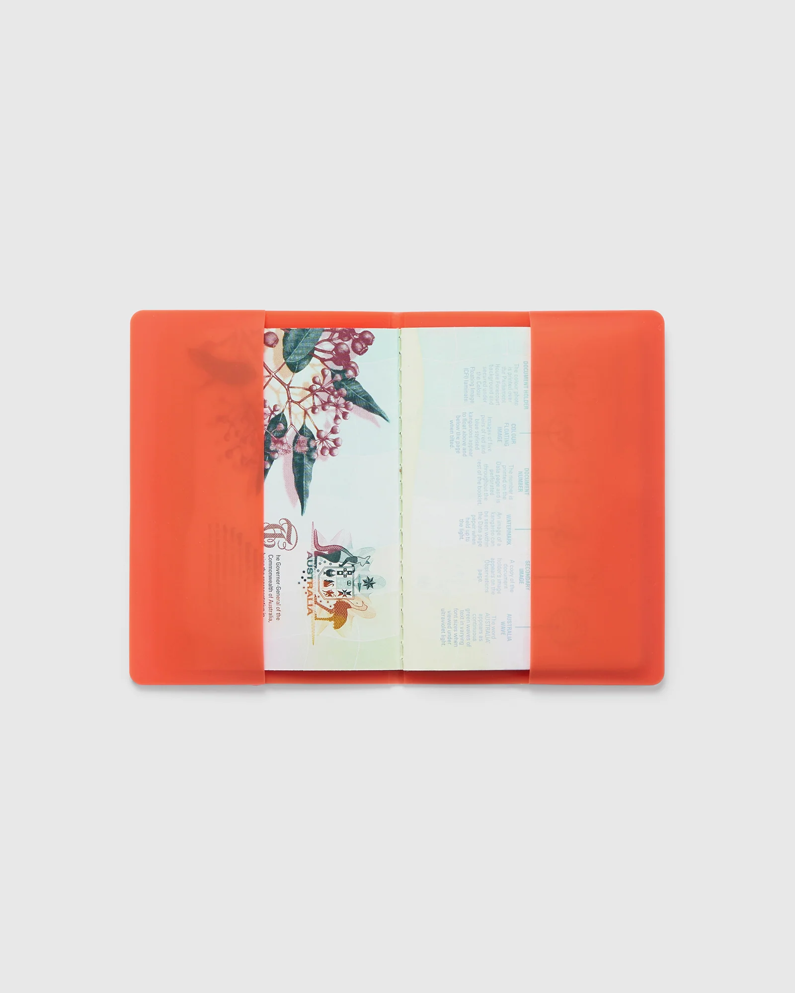 Silicone Passport Holder Initial  - Tangelo - Image 3